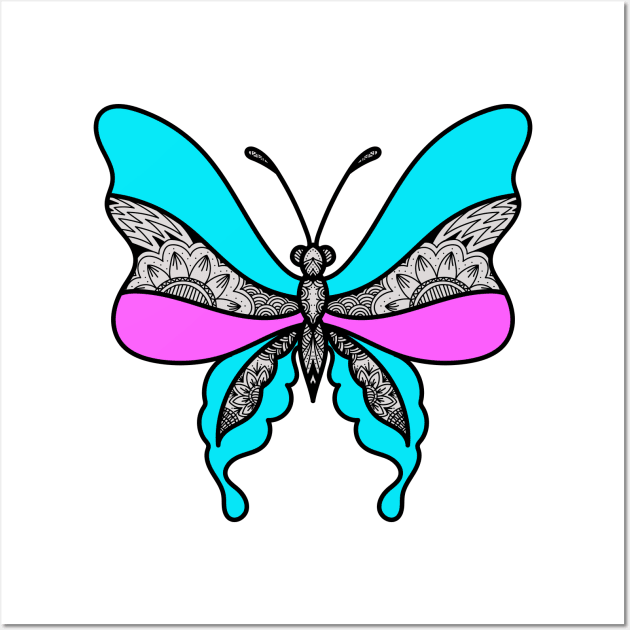 Butterfly Decorative Elegant Wall Art by Ockoaries